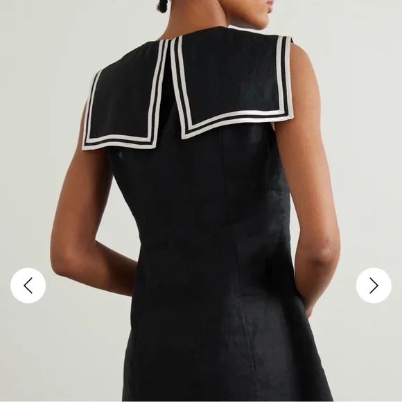 Doen Monroe Black Linen Sailor Dress - Picture 11 of 12